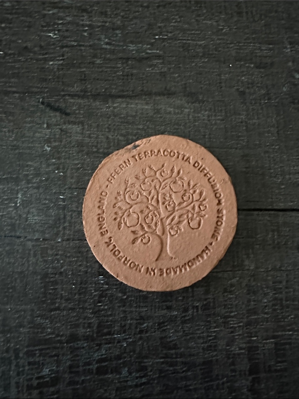 New Ffern terracotta scent diffusion stone living tree handmade in Norfolk UK